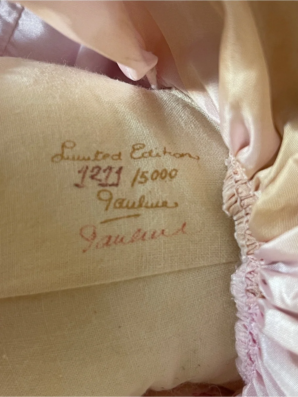 Porcelain baby doll by Pauline Bjoness Jacobsen